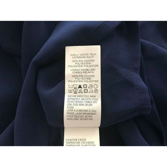 LUCKY BRAND Live in Love Boho Off The Shoulder Blouse Top Size Small Navy Blue - Picture 6 of 6